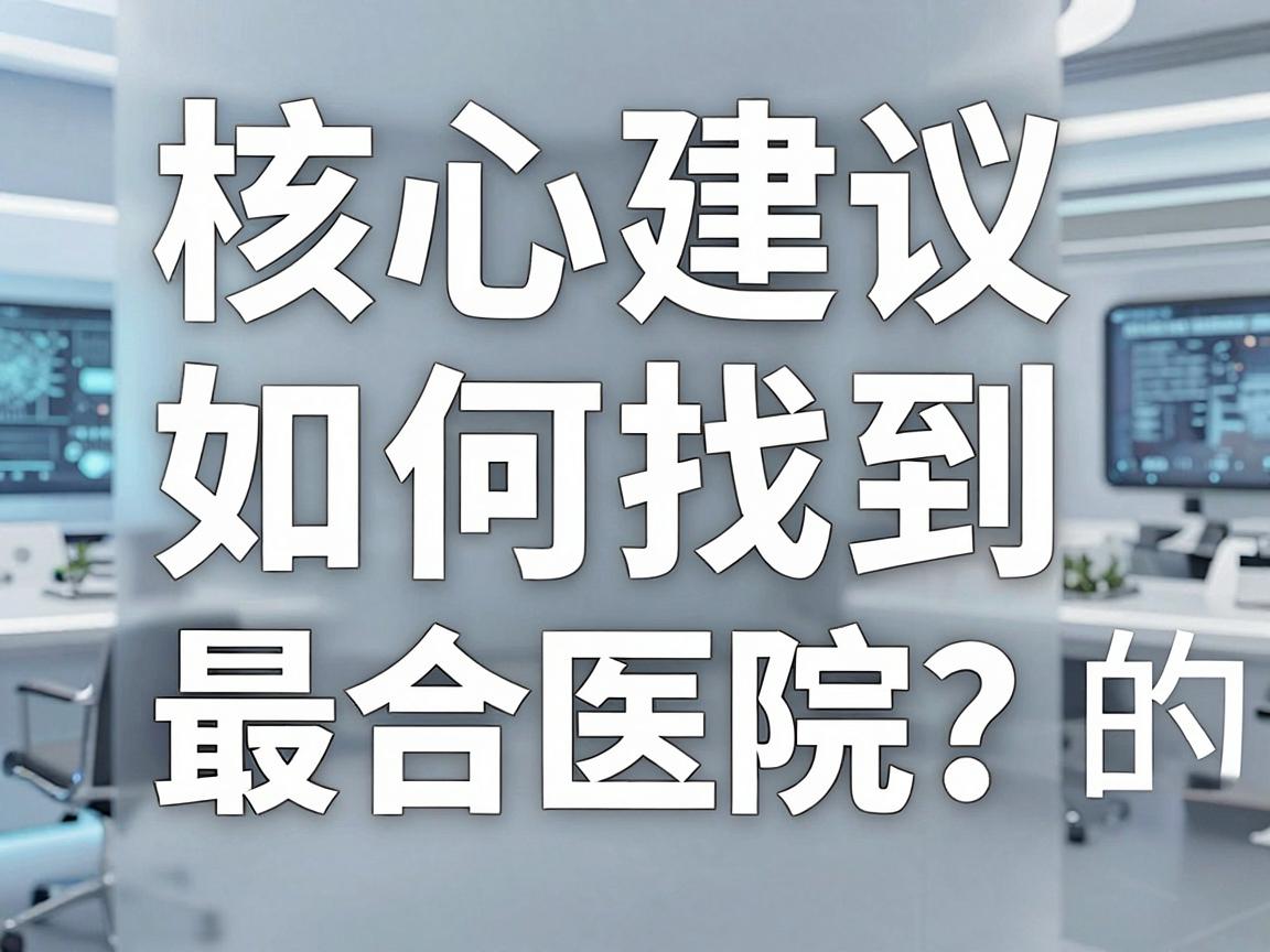 核心建议，如何找到最合适的医院？