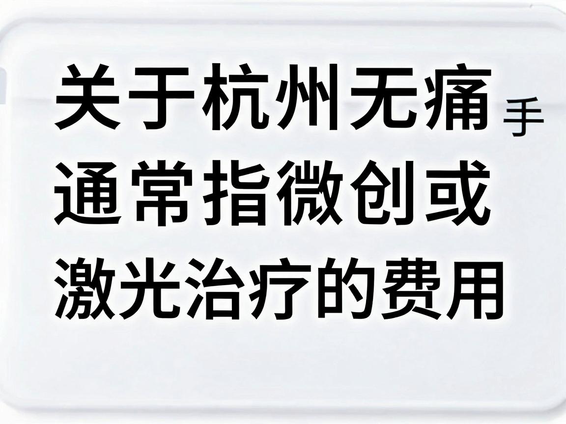 关于杭州无痛狐臭手术（通常指微创或激光治疗）的费用，没有一个固定的标准价格，具体费用会因医院的级别、手术方式、医生资质以及个人腋臭的严重程度而有较大差异