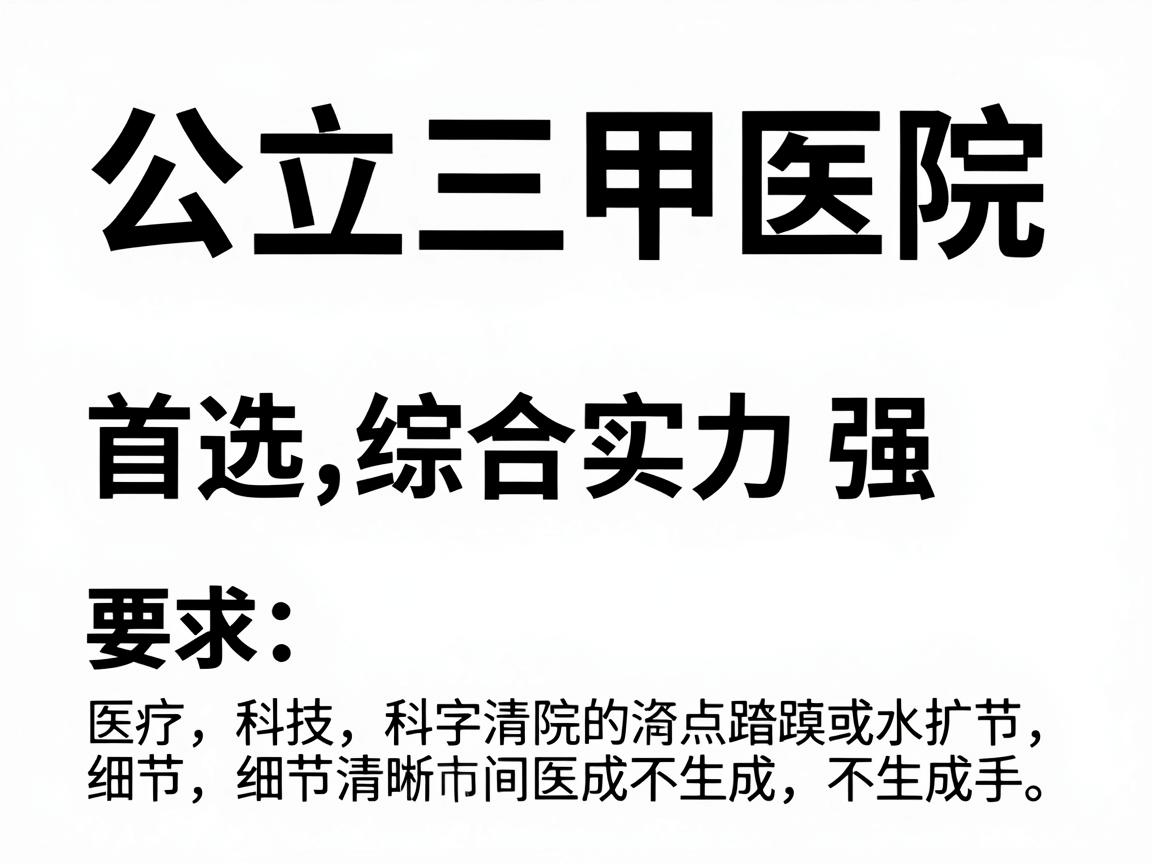 公立三甲医院(首选,综合实力强) 公立三甲医院(首选,综合实力强)