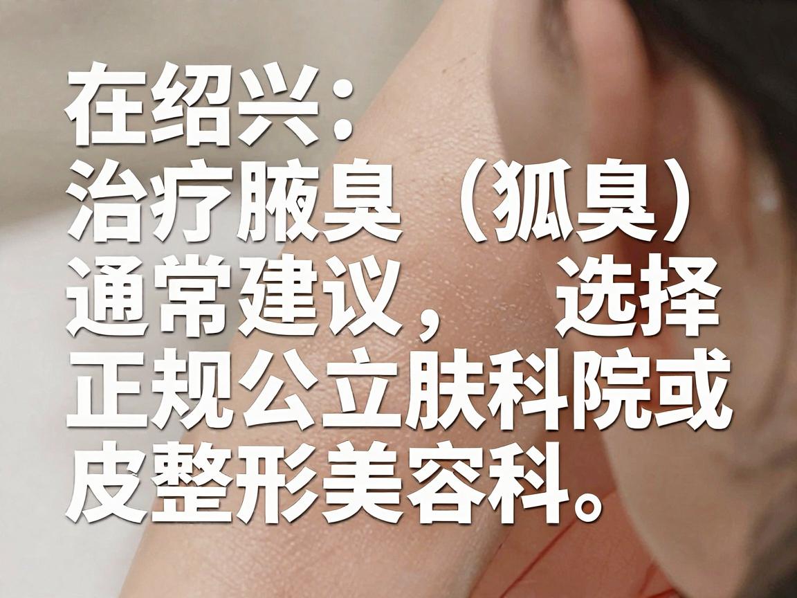 在绍兴,治疗腋臭(狐臭)通常建议选择正规公立医院的皮肤科或整形美容科。以下是几家在绍兴地区口碑较好、技术成熟的医院推荐,供您参考 在绍兴,治疗腋臭(狐臭)通常建议选择正规公立医院的皮肤科或整形美容科。以下是几家在绍兴地区口碑较好、技术成熟的医院推荐,供您参考