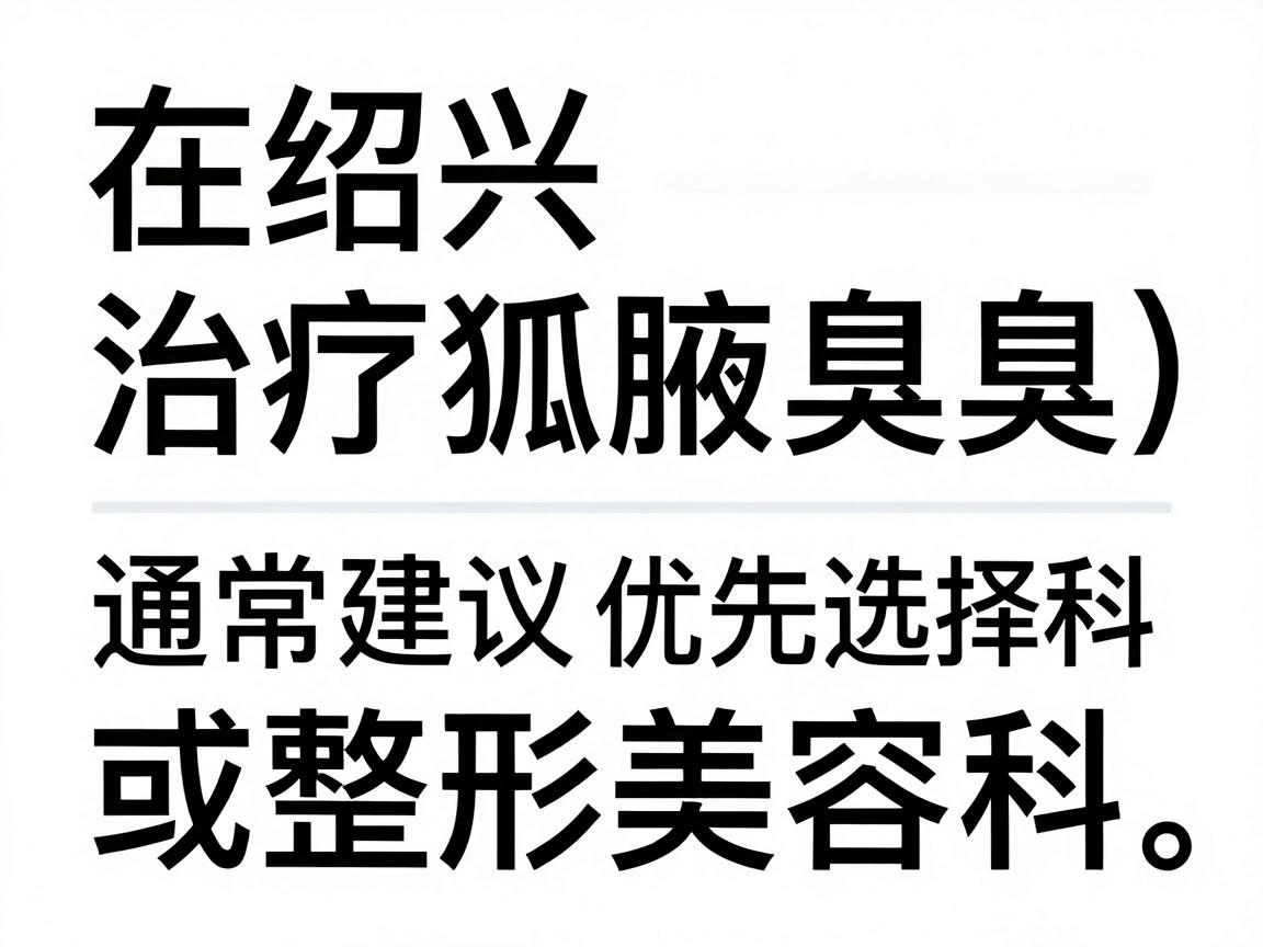 在绍兴,治疗狐臭(腋臭)通常建议优先选择正规公立医院的皮肤科或整形美容科。以下是几家在本地口碑较好、技术较为成熟的医院,供你参考 在绍兴,治疗狐臭(腋臭)通常建议优先选择正规公立医院的皮肤科或整形美容科。以下是几家在本地口碑较好、技术较为成熟的医院,供你参考
