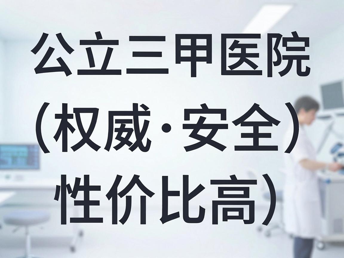 公立三甲医院（权威、安全、性价比高）