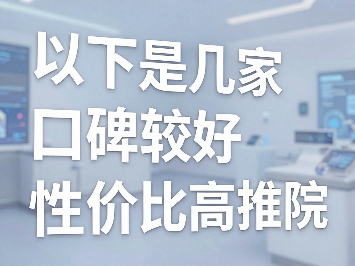 以下是几家口碑较好、性价比高的医院推荐 以下是几家口碑较好、性价比高的医院推荐