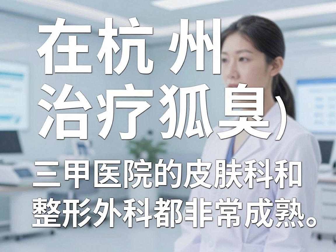 在杭州,治疗狐臭(腋臭)三甲医院的皮肤科和整形外科都非常成熟。以下是几家口碑较好、技术先进的医院推荐,你可以根据自己的情况选择 在杭州,治疗狐臭(腋臭)三甲医院的皮肤科和整形外科都非常成熟。以下是几家口碑较好、技术先进的医院推荐,你可以根据自己的情况选择