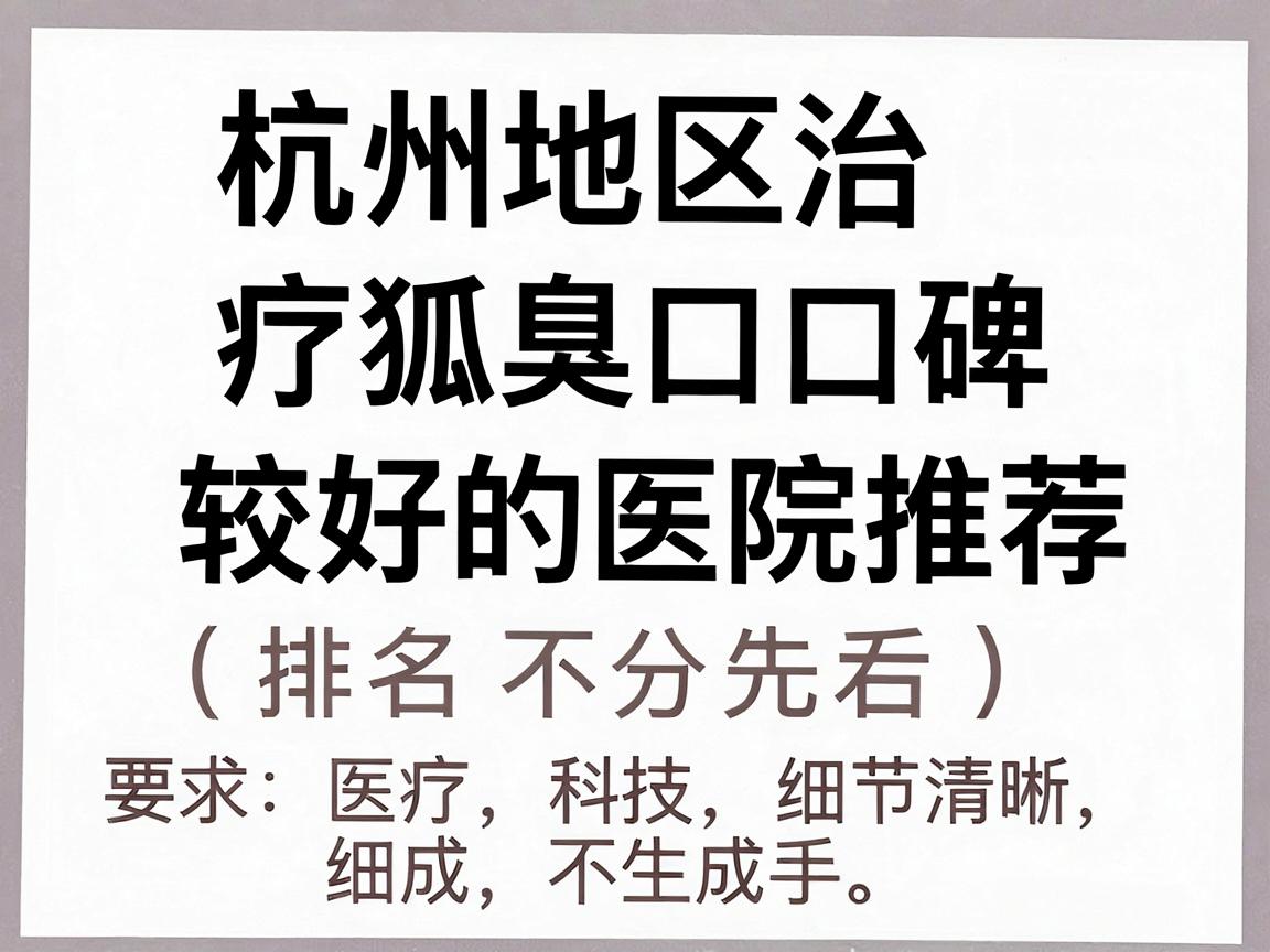杭州地区治疗狐臭口碑较好的医院推荐(排名不分先后) 杭州地区治疗狐臭口碑较好的医院推荐(排名不分先后)