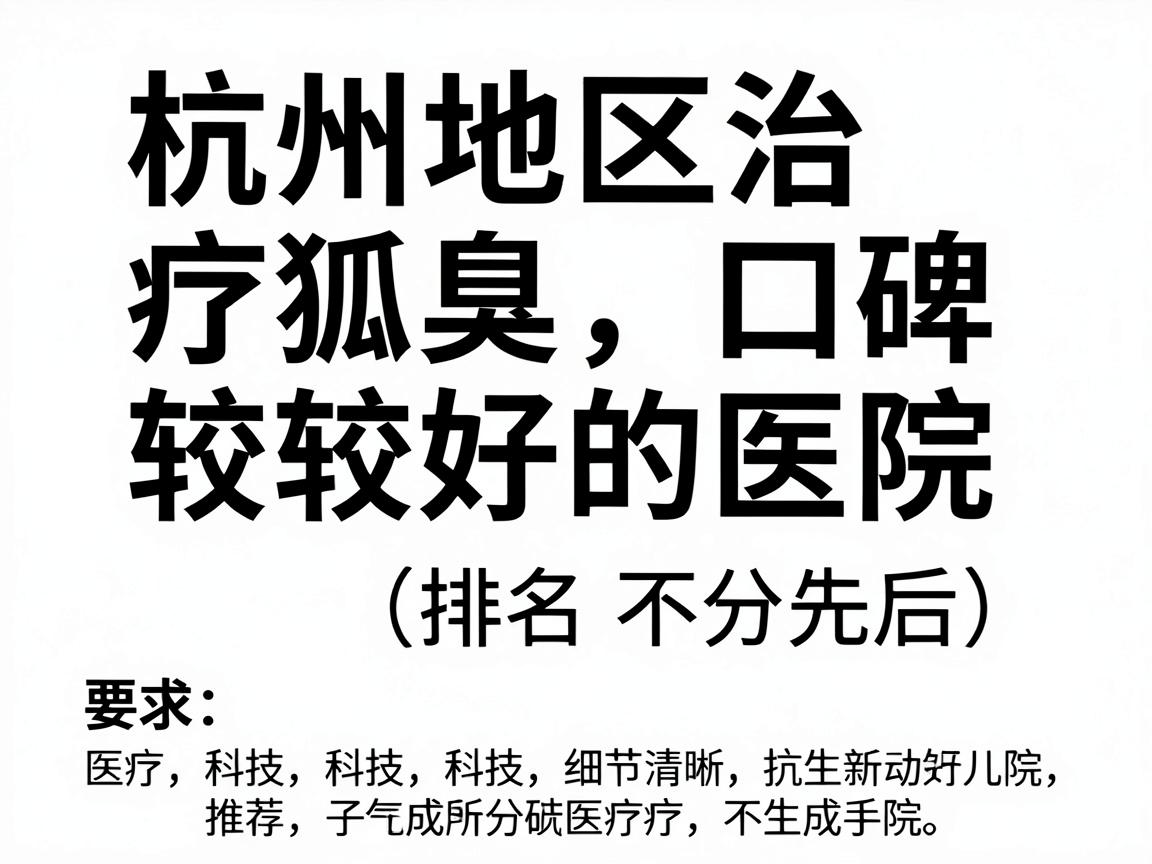 杭州地区治疗狐臭口碑较好的医院推荐(排名不分先后) 杭州地区治疗狐臭口碑较好的医院推荐(排名不分先后)