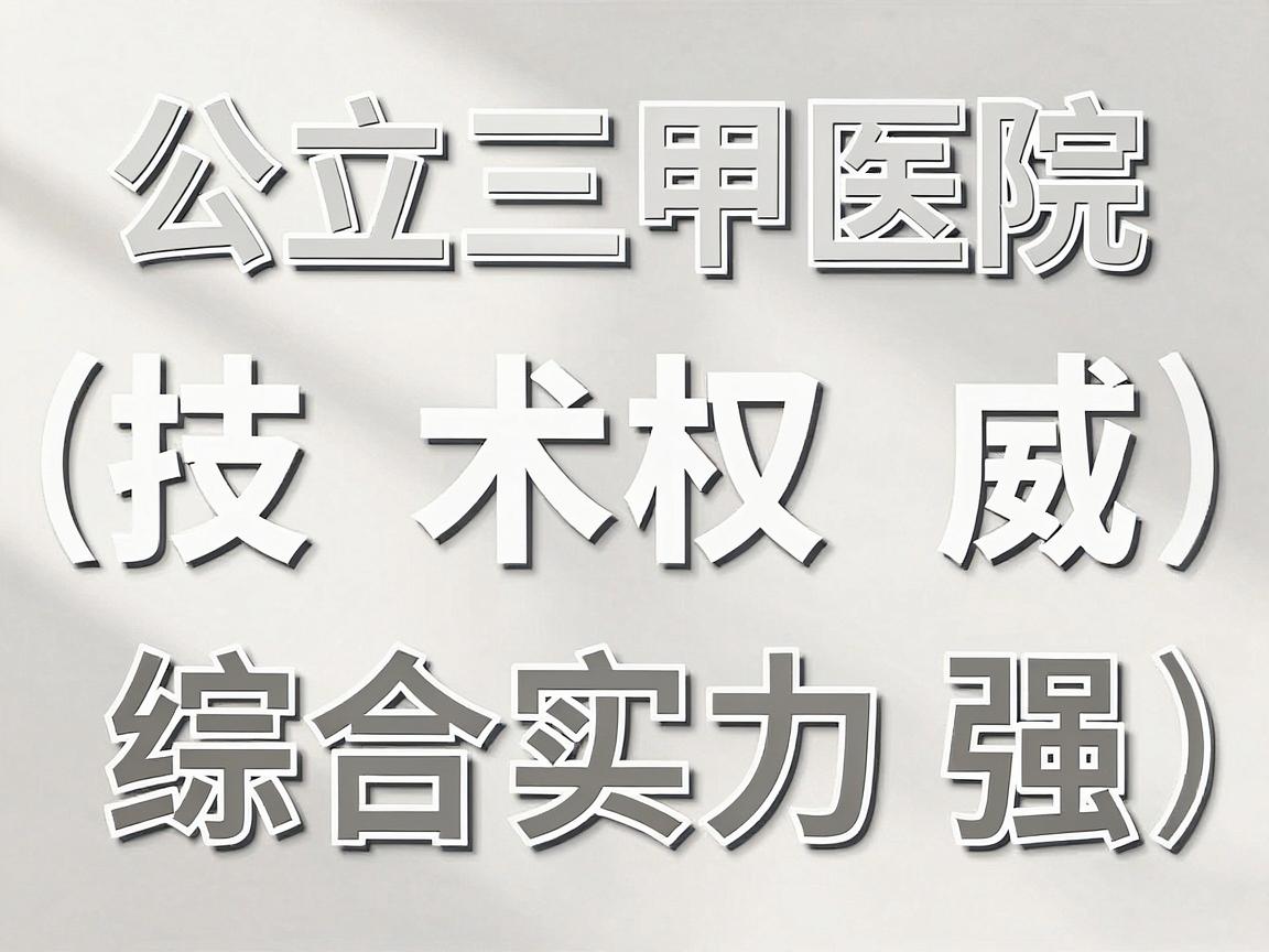 公立三甲医院（技术权威，综合实力强）