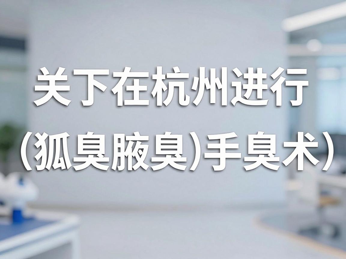 关于在杭州进行狐臭（腋臭）手术，以下是基于公开医疗信息的整理。请注意，医疗信息具有时效性，具体方案、价格和医生资质请务必通过官方渠道（如医院官网、官方挂号平台）进行最终确认