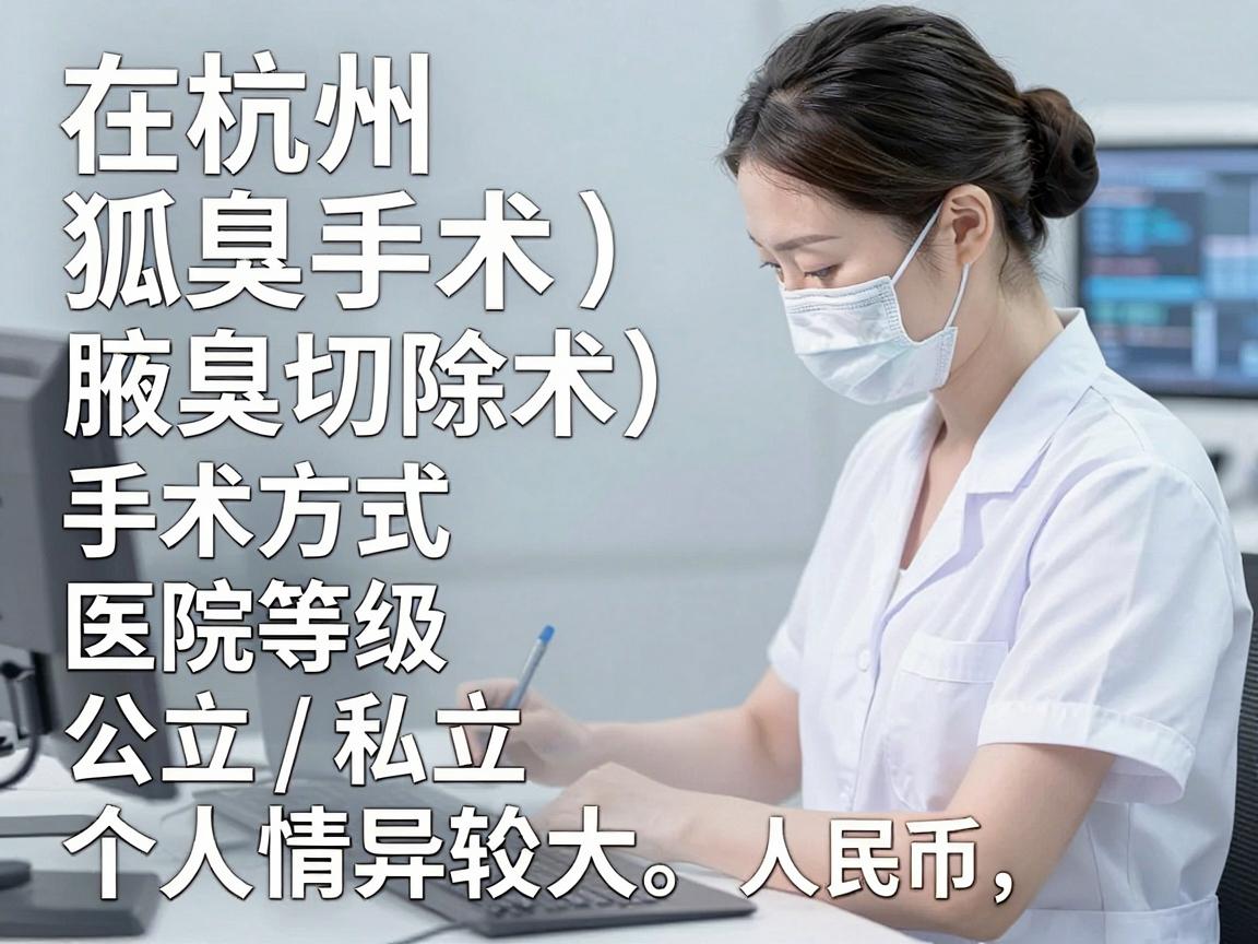 在杭州，狐臭手术（腋臭切除术）的费用因手术方式、医院等级（公立/私立）及个人情况差异较大。以下是一个大致的参考范围（单位，人民币）