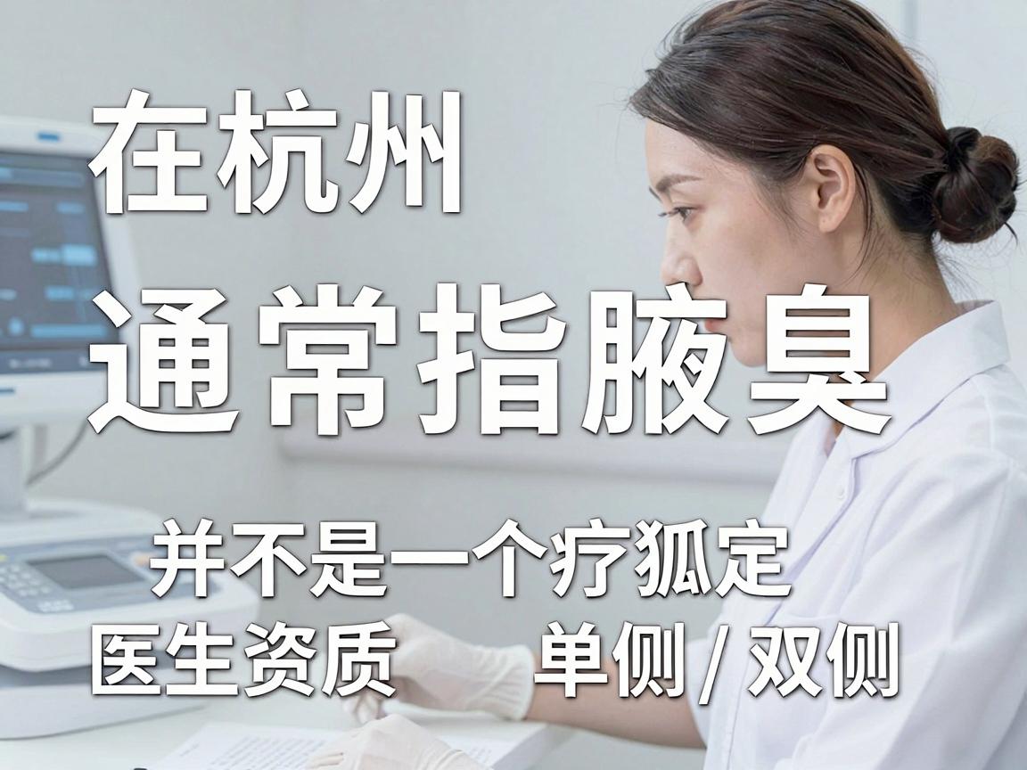 在杭州，激光治疗狐臭（通常指腋臭）的价格并不是一个固定的数字，主要取决于医院等级（公立/私立）激光设备类型、手术范围（单侧/双侧）医生资质以及是否包含后续治疗