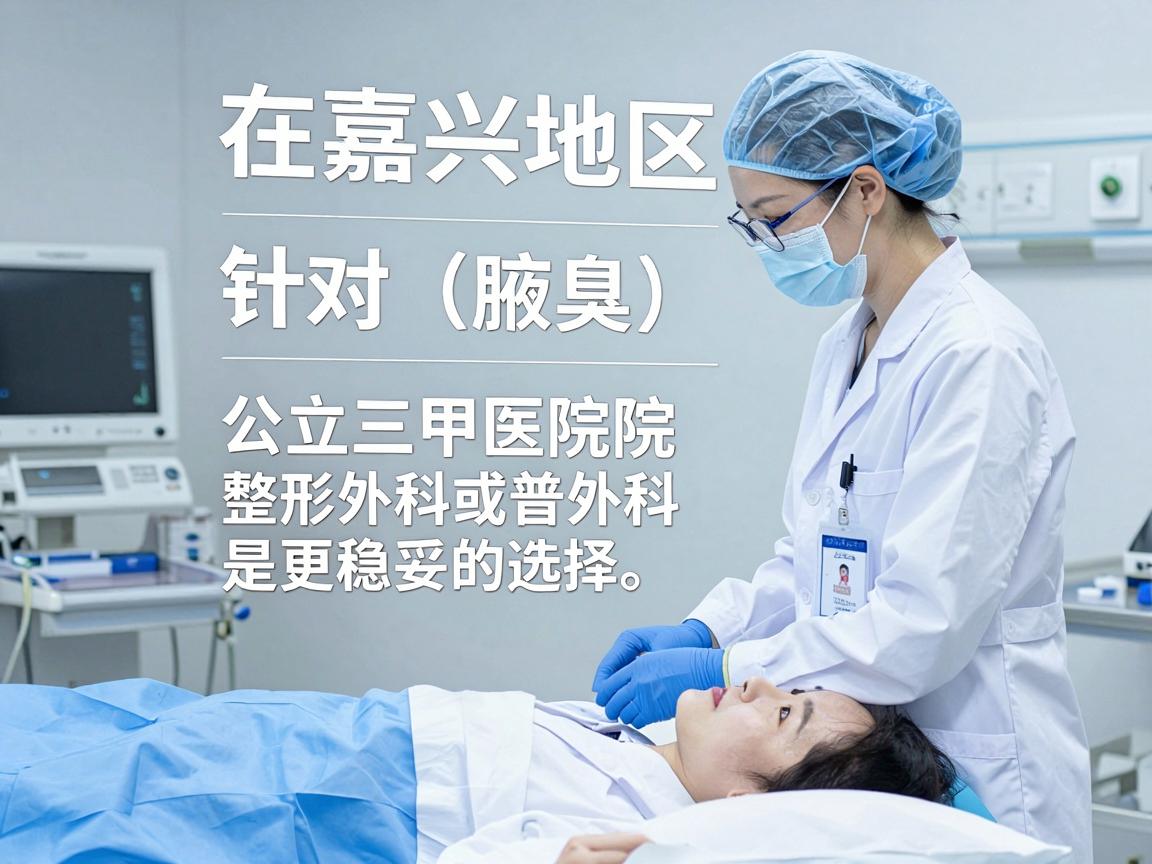 在嘉兴地区,针对狐臭(腋臭)手术,公立三甲医院的整形外科或普外科通常是更稳妥的选择。这类手术技术相对成熟,关键在于医生的经验以及医院的无菌环境,而不是特定某个独家技术 在嘉兴地区,针对狐臭(腋臭)手术,公立三甲医院的整形外科或普外科通常是更稳妥的选择。这类手术技术相对成熟,关键在于医生的经验以及医院的无菌环境,而不是特定某个独家技术