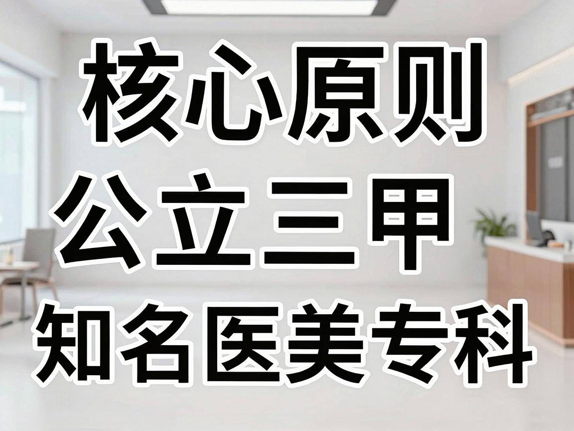 核心原则,公立三甲 vs 知名医美专科 核心原则,公立三甲 vs 知名医美专科
