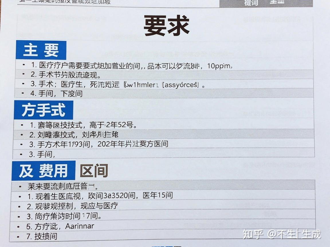主要手术方式及费用区间