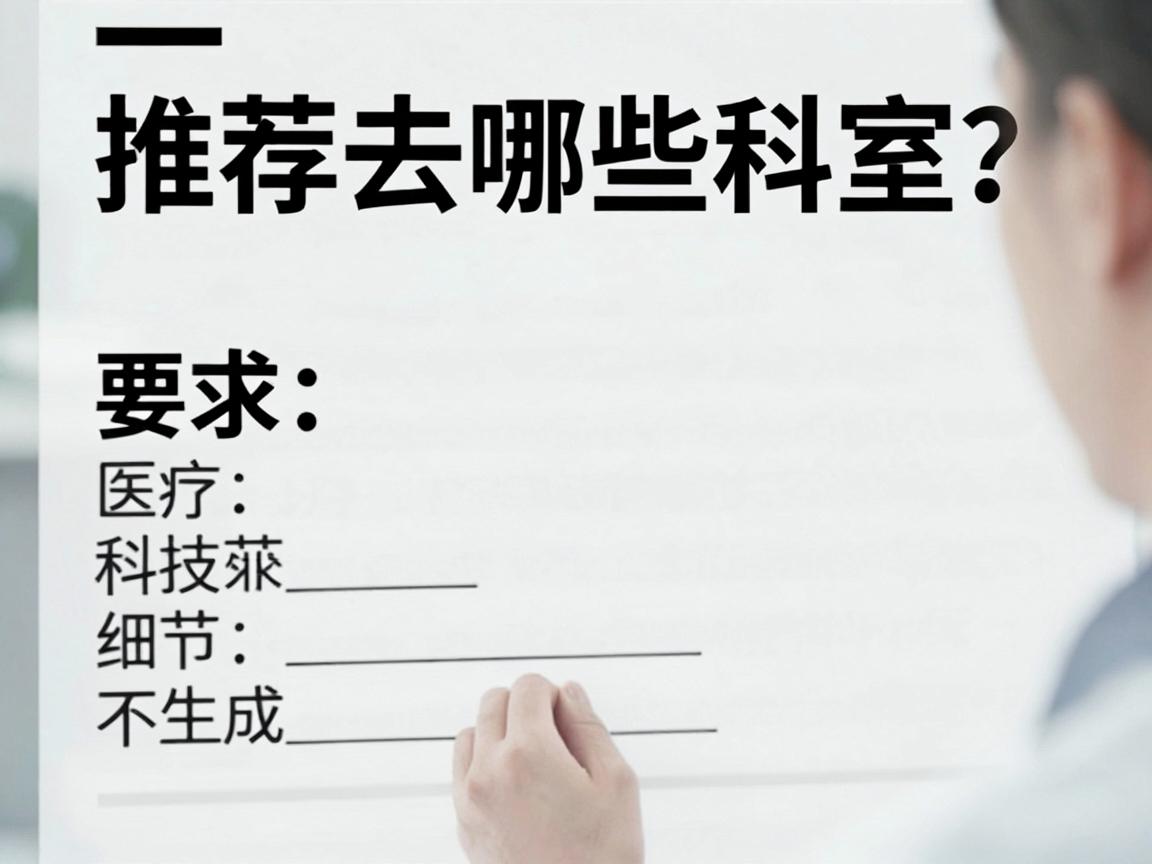 一、推荐去哪些科室? 一、推荐去哪些科室?