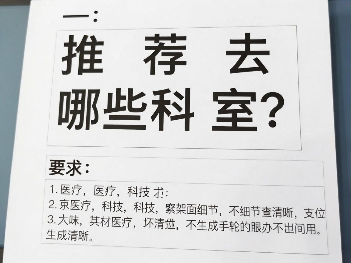 一、推荐去哪些科室? 一、推荐去哪些科室?