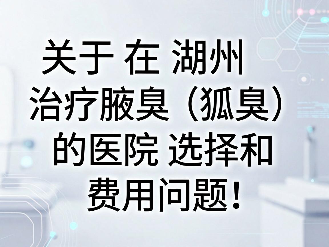 关于在湖州治疗腋臭(狐臭)的医院选择和费用问题,为你整理以下信息供参考 关于在湖州治疗腋臭(狐臭)的医院选择和费用问题,为你整理以下信息供参考