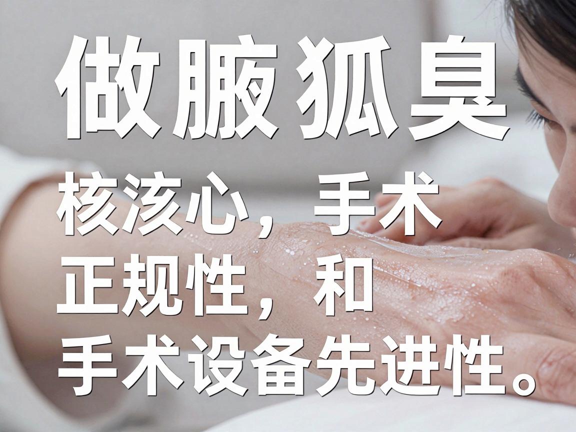 做腋臭(狐臭)手术,选择医院的核心标准是正规性和手术设备的先进性。杭州的医疗资源非常丰富,针对腋臭治疗,没有唯一的医院,但有明确的梯队选择 做腋臭(狐臭)手术,选择医院的核心标准是正规性和手术设备的先进性。杭州的医疗资源非常丰富,针对腋臭治疗,没有唯一的医院,但有明确的梯队选择