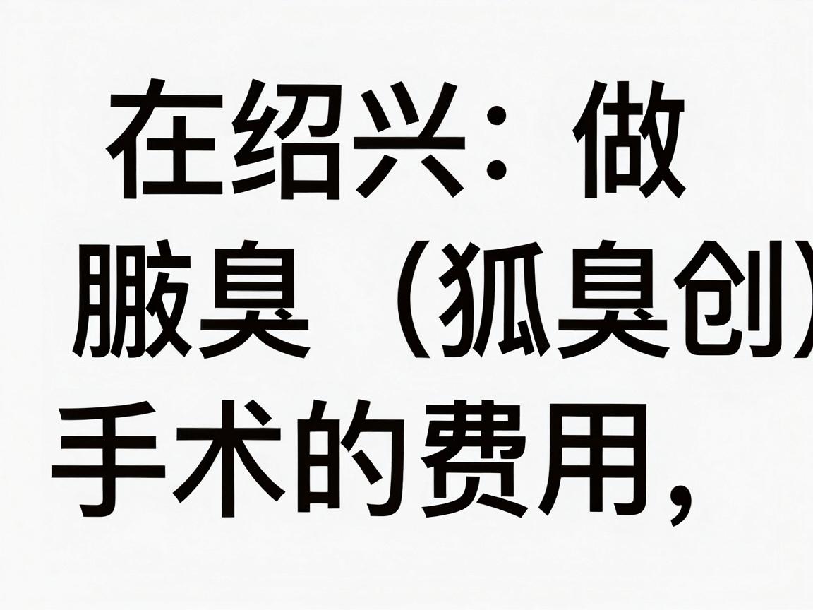 在绍兴做腋臭(狐臭)微创手术的费用,没有一个固定的统一价格,但根据绍兴本地公立医院和民营医疗机构的普遍收费标准,大致范围如下 在绍兴做腋臭(狐臭)微创手术的费用,没有一个固定的统一价格,但根据绍兴本地公立医院和民营医疗机构的普遍收费标准,大致范围如下