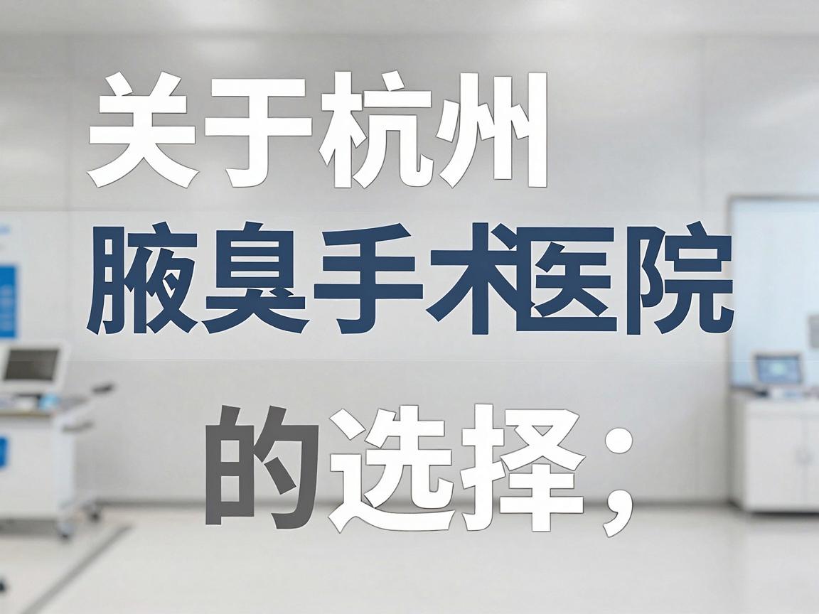 关于杭州腋臭手术医院的选择,这是一个非常看医生技术和个人体质的医美/外科项目。为了帮你做最有效的选择,我建议你先区分自己的情况,再按梯队选择医院 关于杭州腋臭手术医院的选择,这是一个非常看医生技术和个人体质的医美/外科项目。为了帮你做最有效的选择,我建议你先区分自己的情况,再按梯队选择医院