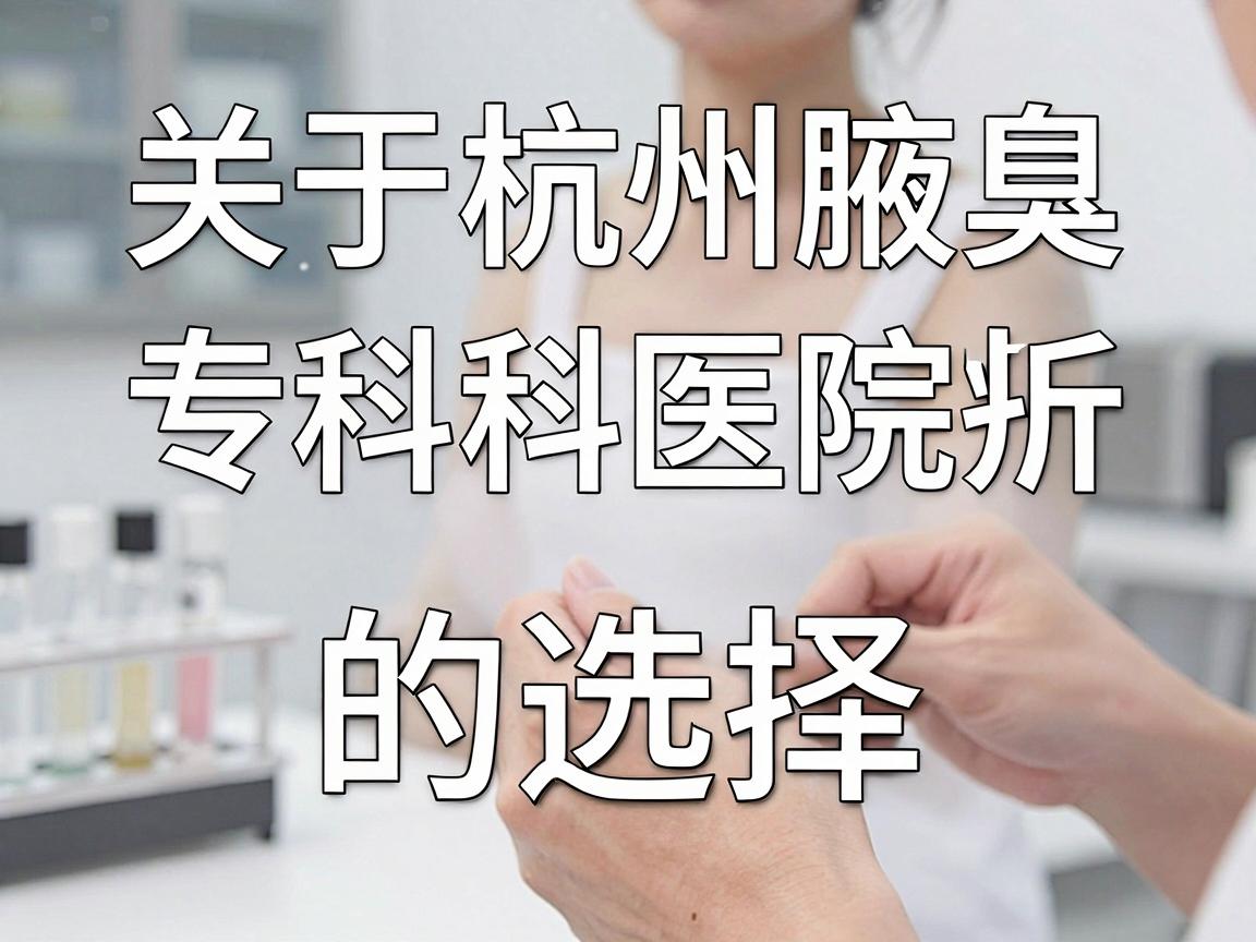 关于杭州腋臭专科医院的选择,网上的信息比较繁杂,我没办法直接推荐最好的一家,但可以帮你梳理一套筛选医院的标准,并整理几家在杭州本地口碑较好、在腋臭治疗方面技术较成熟的医院,供你参考和进一步核实 关于杭州腋臭专科医院的选择,网上的信息比较繁杂,我没办法直接推荐最好的一家,但可以帮你梳理一套筛选医院的标准,并整理几家在杭州本地口碑较好、在腋臭治疗方面技术较成熟的医院,供你参考和进一步核实